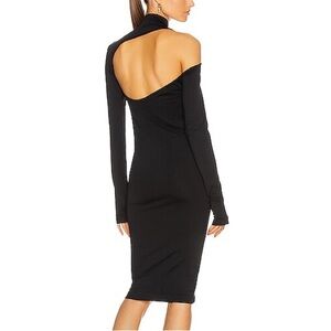 Helmut Lang Black Asymmetrical Backless Dress